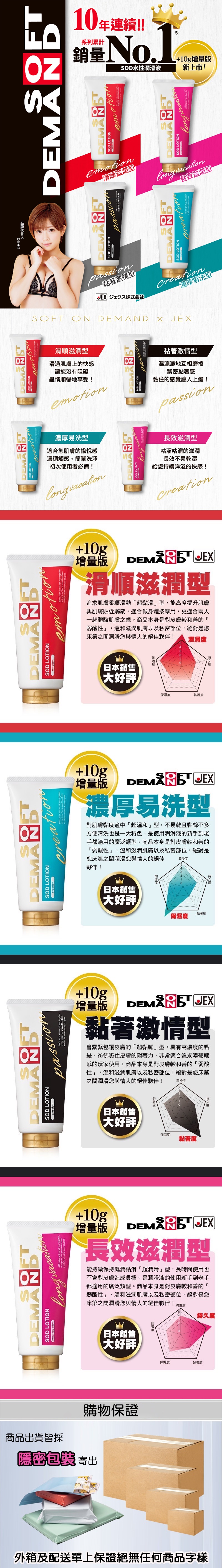 日本 JEX SOD 水性潤滑液180ml+10ml單條 黑色黏著激情型 增量款-2.jpg